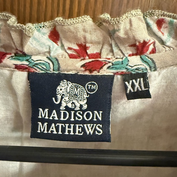 Madison Mathews ruffle neck fall dress XXL EUC - Picture 4 of 4